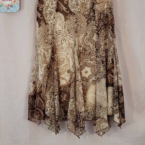 Women's Midi Earth Colors Skirt  Size 6